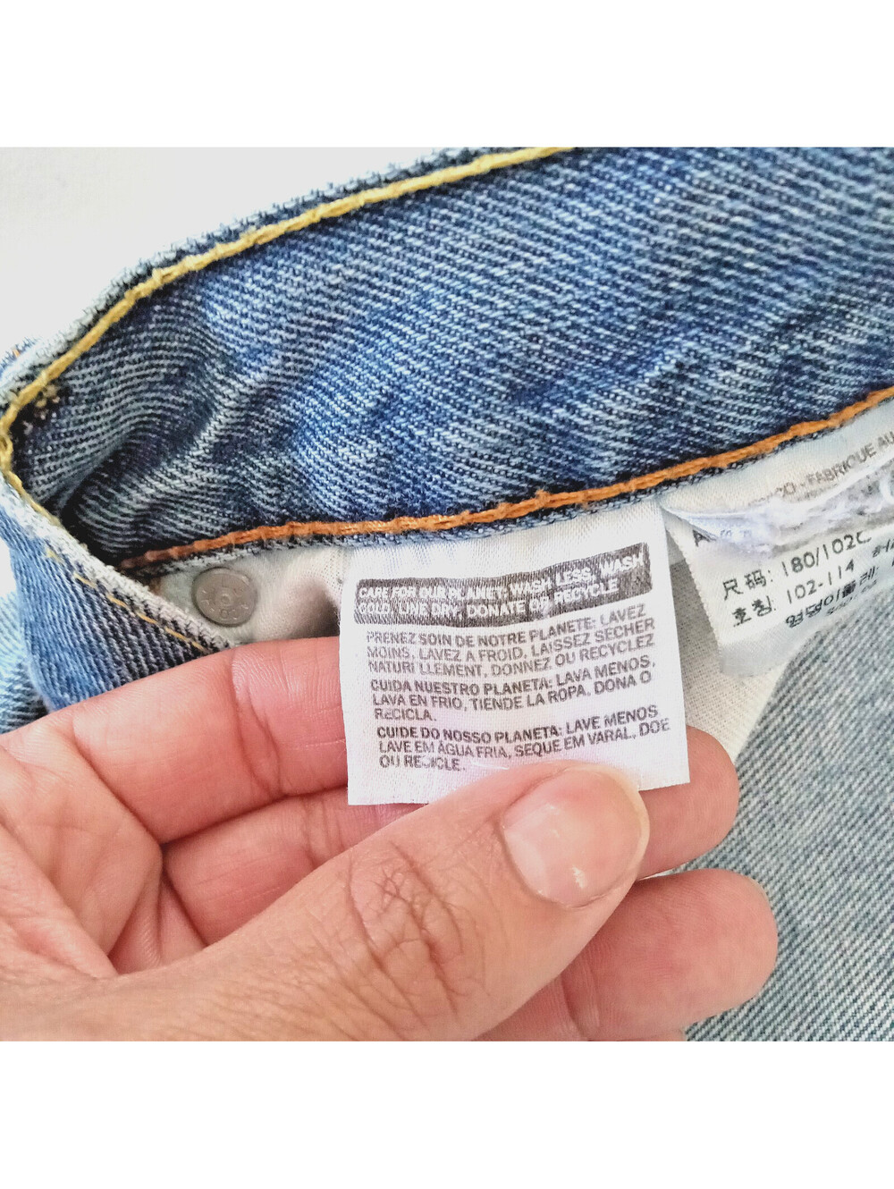Levis 505 Men Blue Jean Straight Regular Leg 40 x 32 - Picture 5 of 8